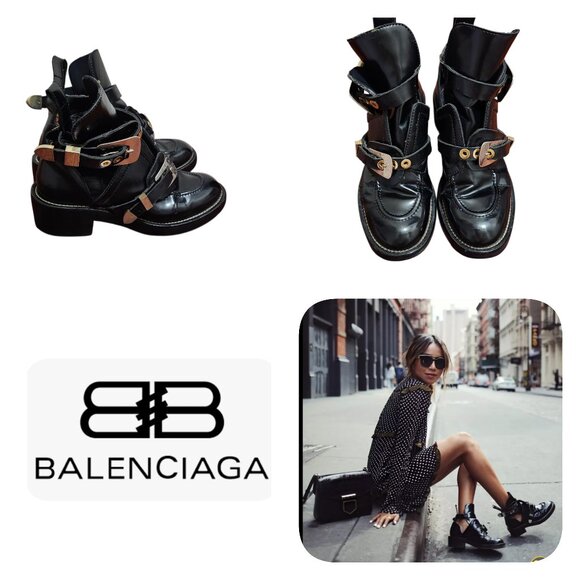 Balenciaga Ceinture Cutout Boots Size EU 38/US 7,5 - Picture 1 of 16